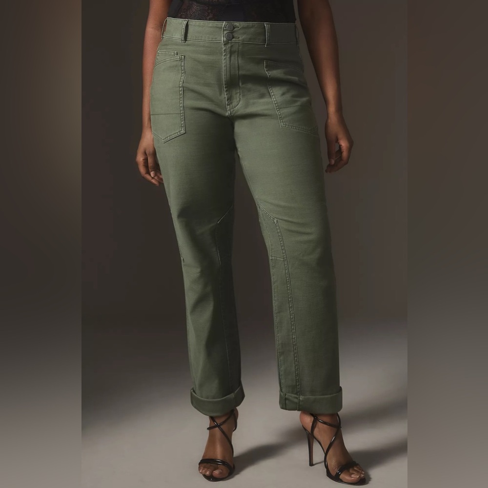 Anthropologie Women’s Pilcro The Wanderer Green Utility Pants Size 16W NWT